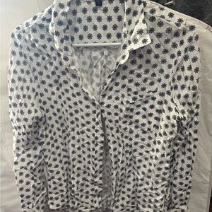 Velvet Heart Black Floral on White Shirt